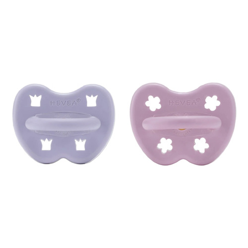 Hevea 2 Pack Orthodontic Pacifier - Dusty Violet/Light Orchid