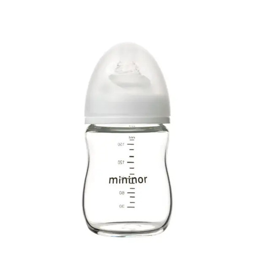 Mininor Glass Baby Bottle - 0m - 160ml