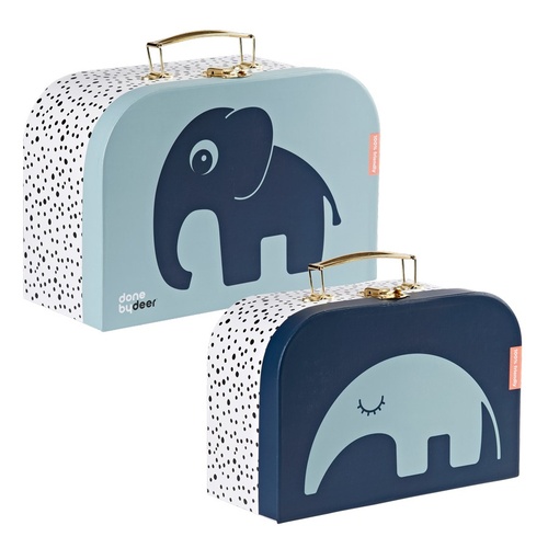 Done By Deer Suitcase Set - Blue