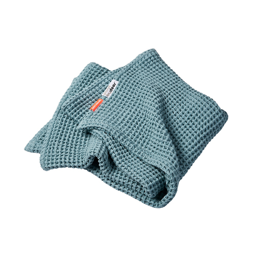 Done By Deer Waffle Blanket - Blue