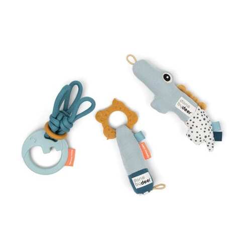 Done By Deer Tiny Activity Toys Gift Set Deer Friends - Blue