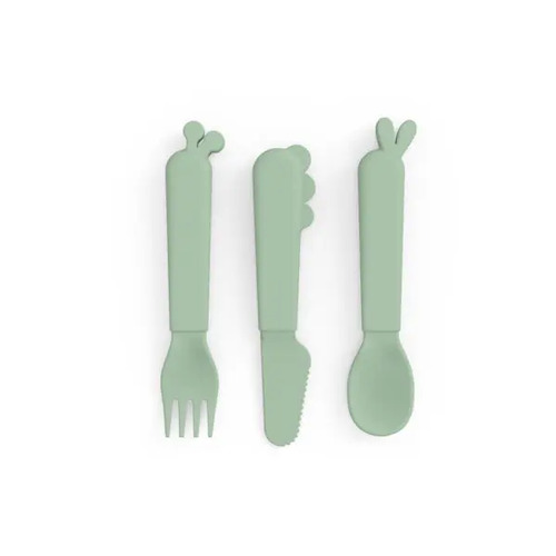 Done by Deer Kiddish Cutlery Set - Deer Friends Green