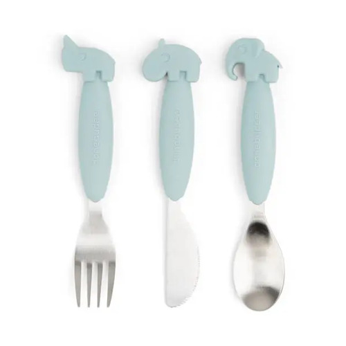 Done By Deer Easy Grip Cutlery Set - Blue
