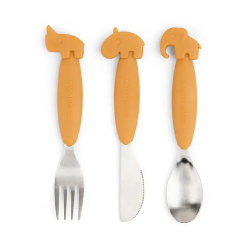 Done By Deer Easy Grip Cutlery Set - Mustard