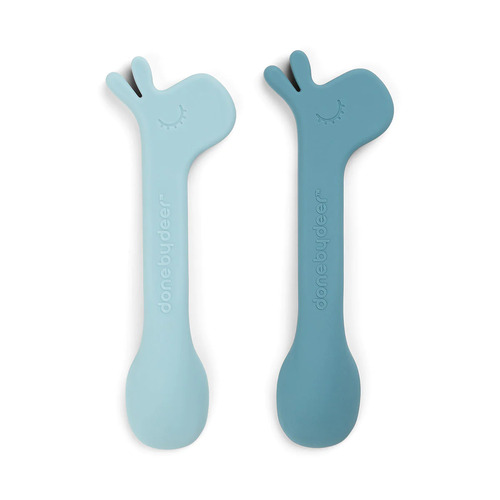 Done by Deer 2 Pack Silicone Spoons - Lalee Blue