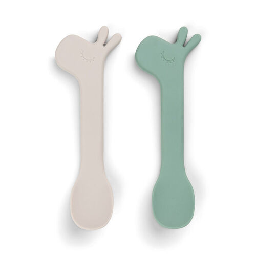 Done by Deer 2 Pack Silicone Spoons - Lalee Green
