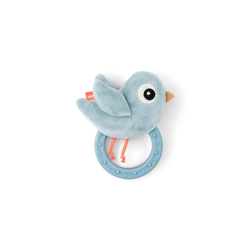 Done By Deer Sensory Rattle With Teether - Birdee Blue