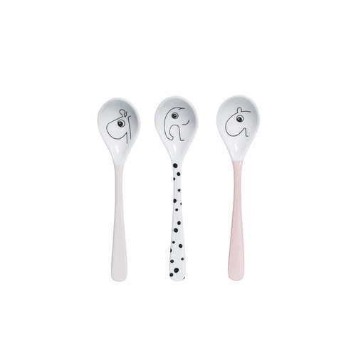 Done By Deer Happy Dot Spoon Set - Powder