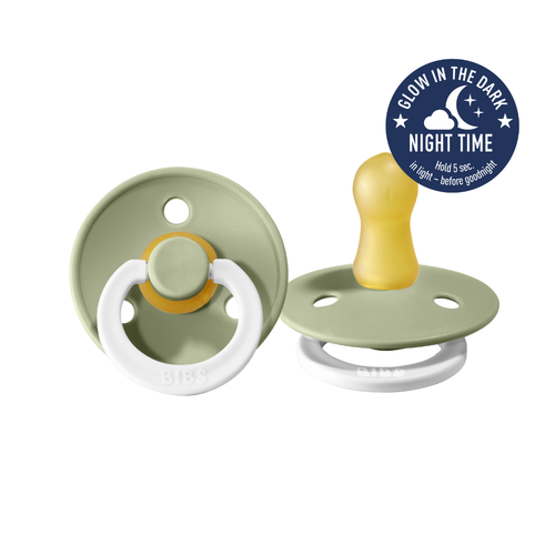 BIBS Coloured Dummies (Set of 2) Size 2 - SAGE GLOW