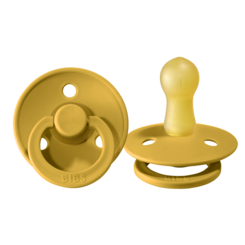 BIBS Coloured Dummies (Set of 2) - Size 1 Mustard