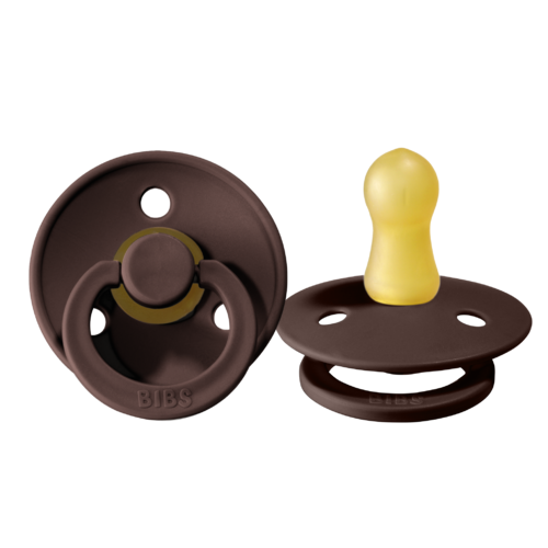 BIBS Coloured Dummies (Set of 2) - Size 1 CHESTNUT