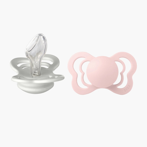 BIBS Couture Silicone Dummies (Set Of 2) Size 2 -HAZE/BLOSSOM