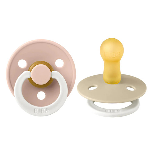 BIBS Colour Dummies (Set of 2) - Size 2 - BLUSH GLOW/VANILLA GLOW
