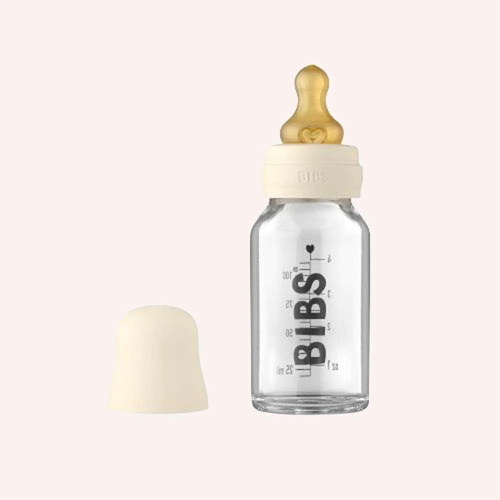 BIBS Baby Glass Bottle Set - 110ml - Ivory