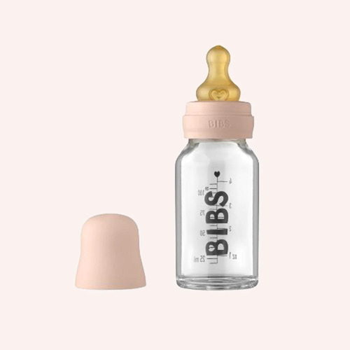 BIBS Baby Glass Bottle Set - 110ml - Blush