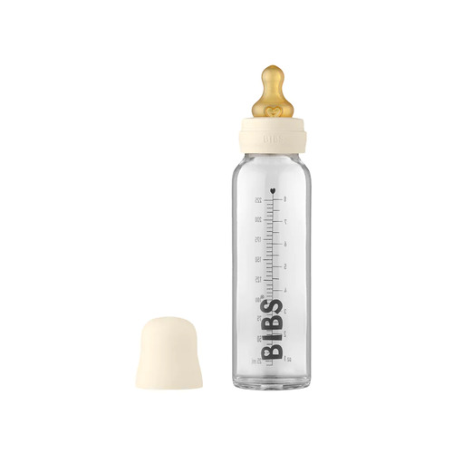 BIBS Baby Glass Bottle Set - 225ml - Ivory