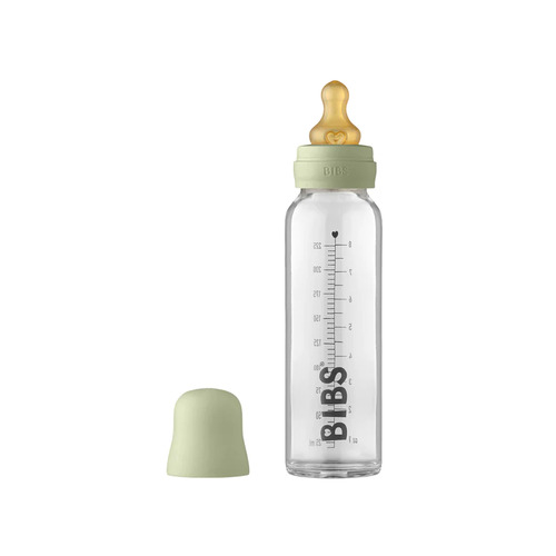 BIBS Baby Glass Bottle Set - 225ml - Sage