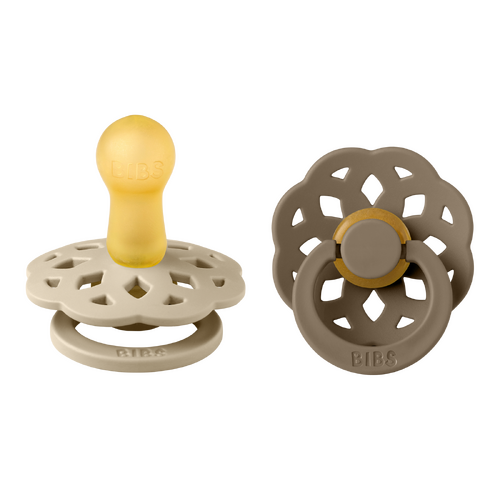 BIBS Boheme Dummies (Set Of 2) Size 1 - VANILLA/DARK OAK