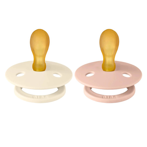 BIBS Coloured Dummies (Set of 2) Size 2  - IVORY/BLUSH