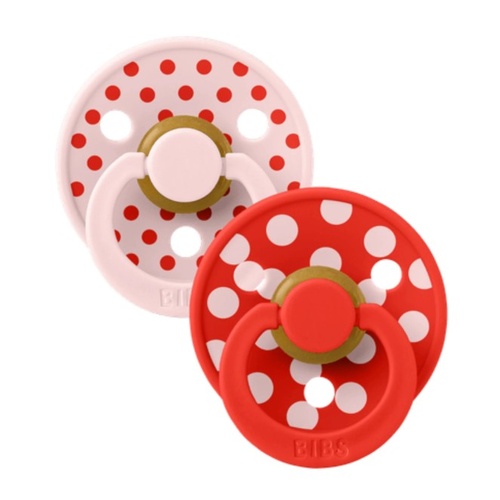 BIBS Studio Polka - Size2 Blossom/Candy Apple