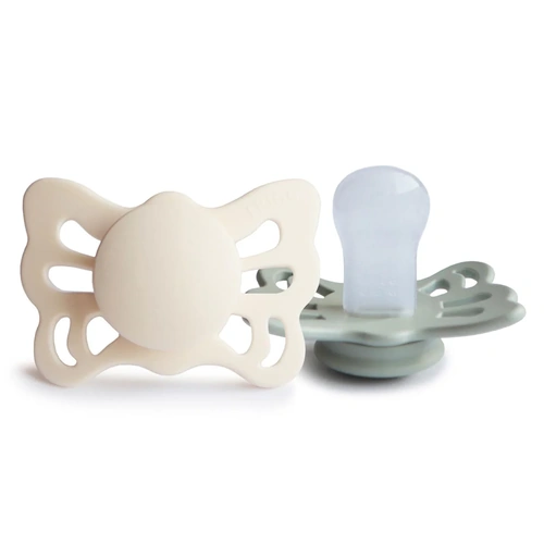 Dummies | Anatomical | Butterfly | Sage and Cream | 2 PACK [1, Silicone]
