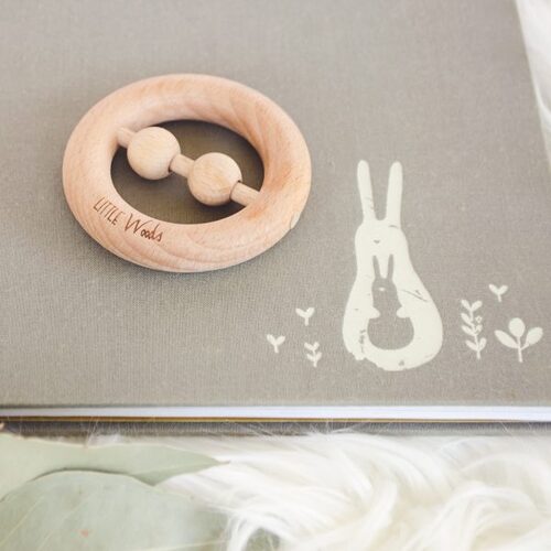 Beechwood Wooden Rattle And Teething Toy