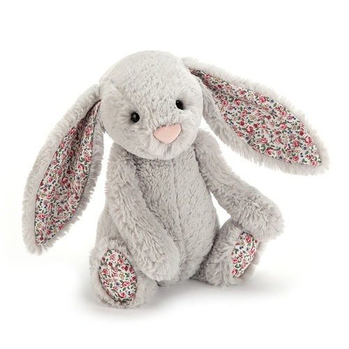 Jellycat Medium Bashful Blossom Bunny - Silver