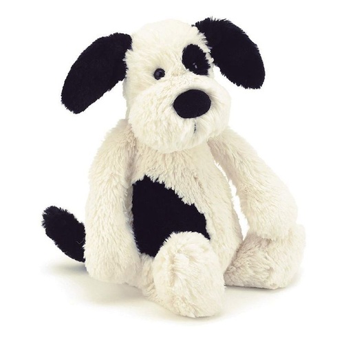 Jellycat Bashful Black & Cream Puppy - Small