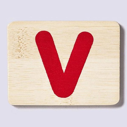 Wooden Letter V