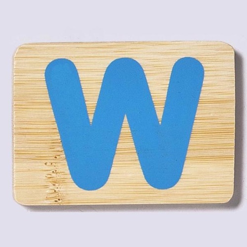 Wooden letter W
