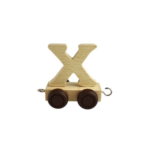 Wooden Alphabet Train Letter - X