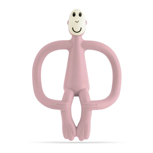 Matchstick Monkey Teething Toy And Gel Applicator - Dusty Pink