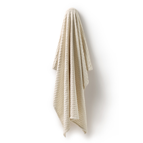 Blanket | Knitted Chevron | Milk Cloud