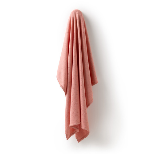 Blanket | Knitted Pointelle | Petal Pink