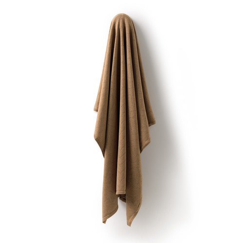 Blanket | Knitted Pointelle | Ginger Snap