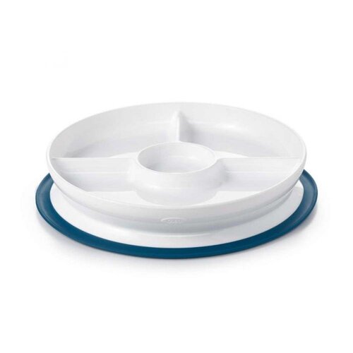 Stick & Stay Suction Divided Plate - Navy