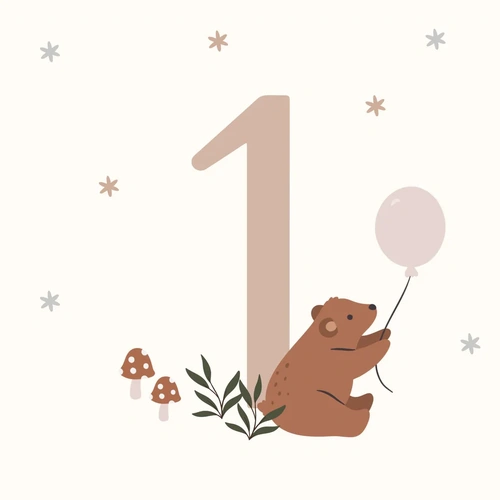 Birthday Card I 1 I Bear