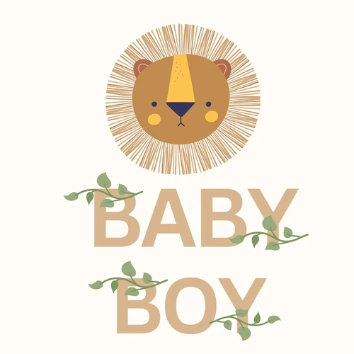 Baby Boy Card I Lion