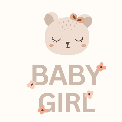 Baby Girl Card I Bear