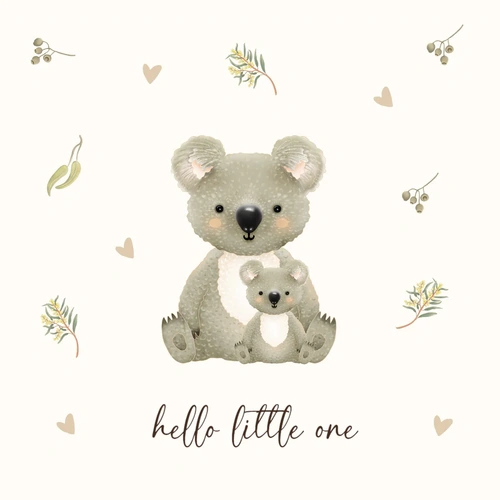 Hello Little One Card I Koala