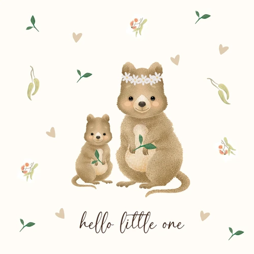 Hello Little One Card I Quokkas