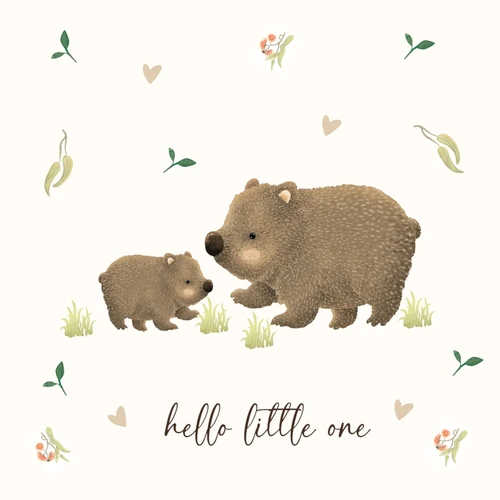 Hello Little One Card I Wombats