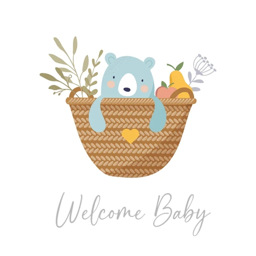 Welcome Baby Card I Bear