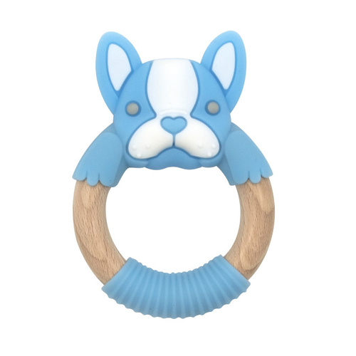 Teething Ring - Freddie Frenchy - Blue and White