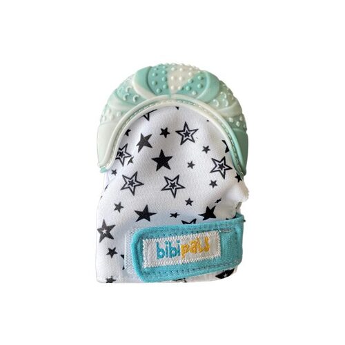 Teething Mitt - Teal/White