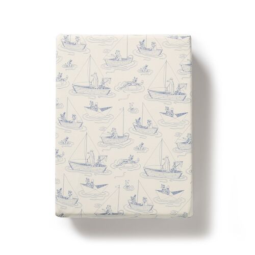 Fitted Bassinet Sheet - Sail Away