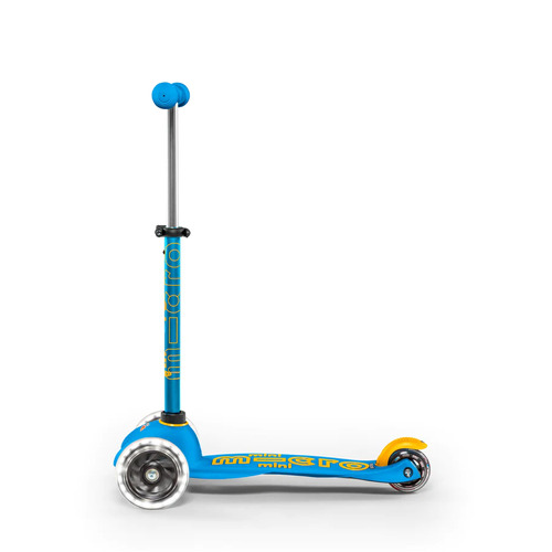Mini Micro Deluxe LED 3 Wheel Scooter - Ocean Blue
