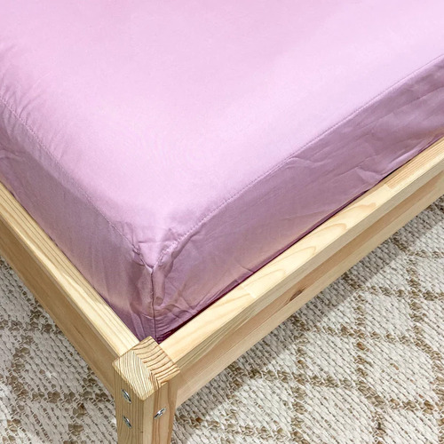 Waterproof Organic Cotton Fitted King Single Sheet - Muted Mauve