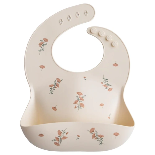 Bib | Silicone [Pink Flowers]