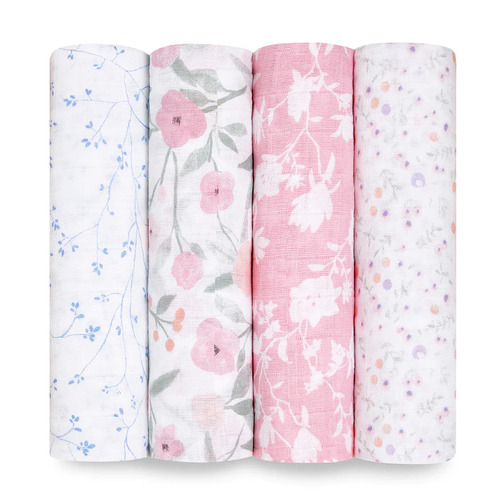 Aden + Anais 4 Pack Muslin Swaddles - Ma Fleur
